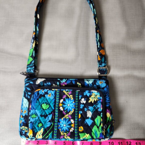 Vera Bradley blue floral pattern crossbody bag - Picture 5 of 6